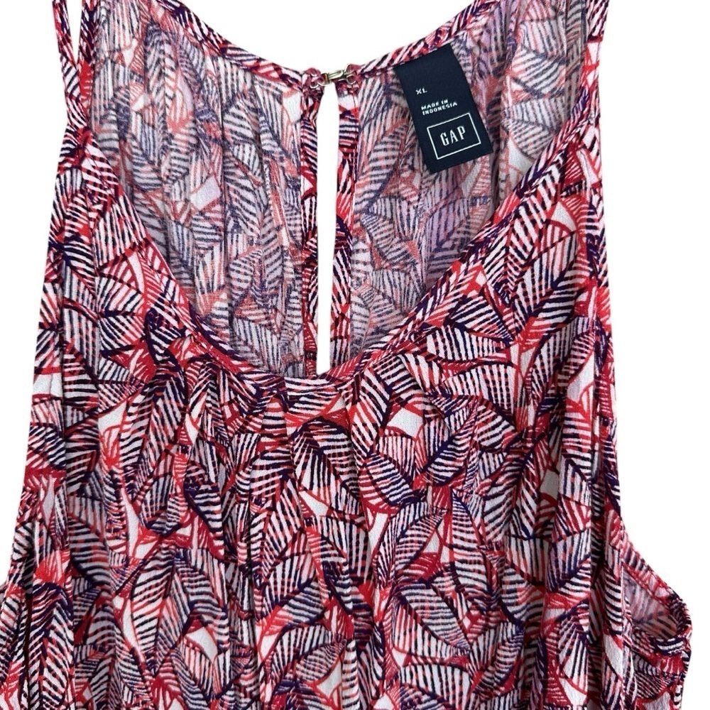 GAP Sleeveless Print Lightweight Halter Jumper Romper, XL - Picture 7 of 16